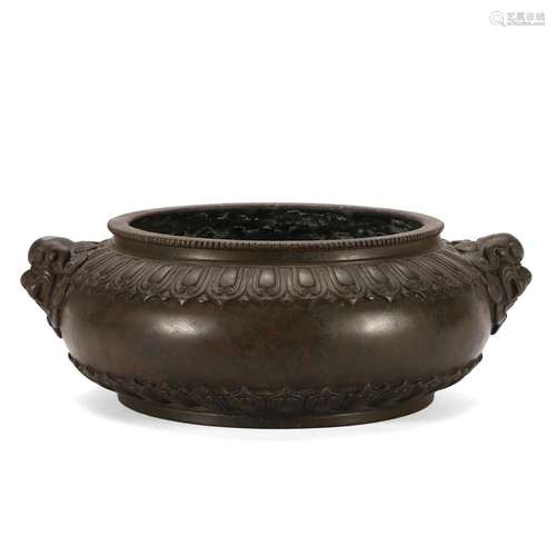 A BRONZE INCENSE BURNER