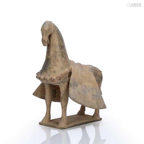 Grey pottery horse