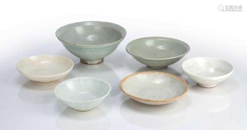 Group of Qingbai and celadon ceramics