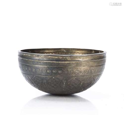“White Bronze” finely cast hemispherical bowl