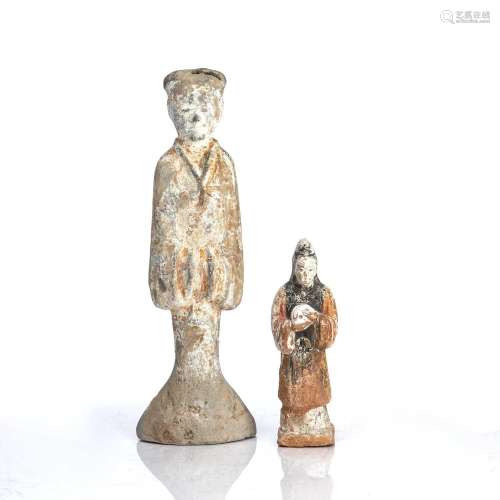 Two burial figures (Mingqi)