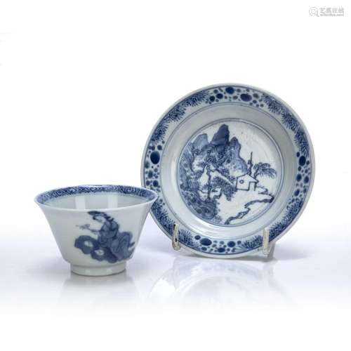 Blue and white miniature dish