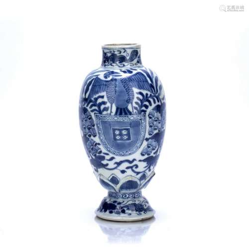 Blue and white porcelain vase