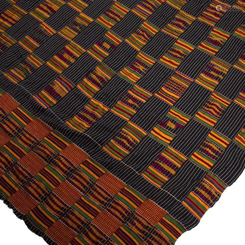 Large polychrome Kente cloth