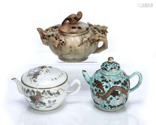 Three teapots