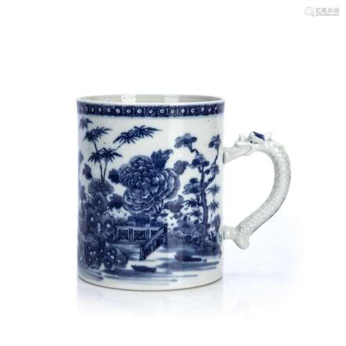 Export blue and white porcelain tankard