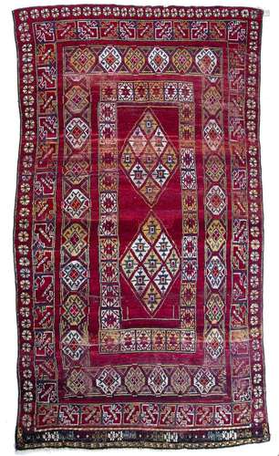 Large red ground rug