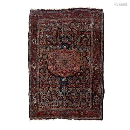 Bijar blue ground rug