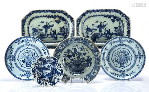 Group of blue and white porcelain