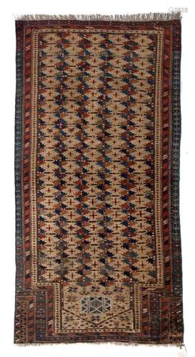 Pale gold ground prayer rug