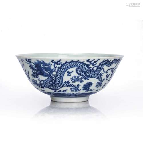 Blue and white porcelain bowl