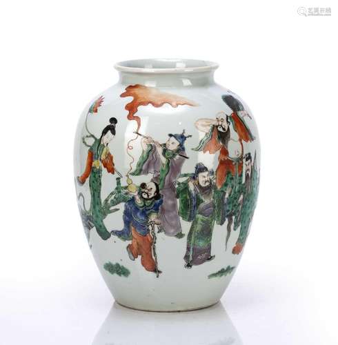 Famille verte ovoid vase