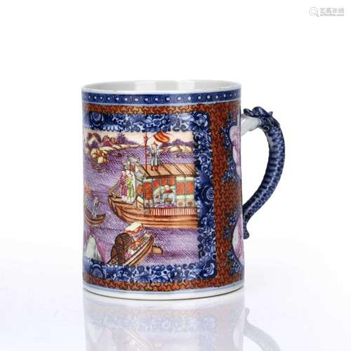 Porcelain cylindrical tankard