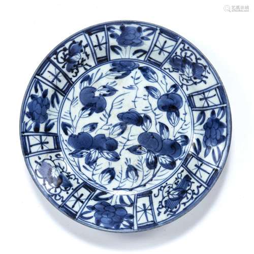 Blue and white Arita ware dish