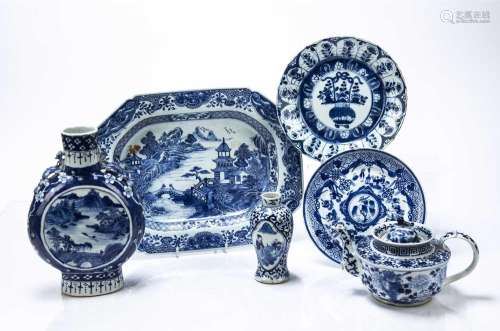 Group of blue and white porcelain