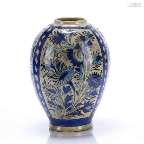 Qajar polychrome vase