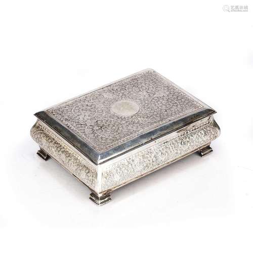 Continental white metal box