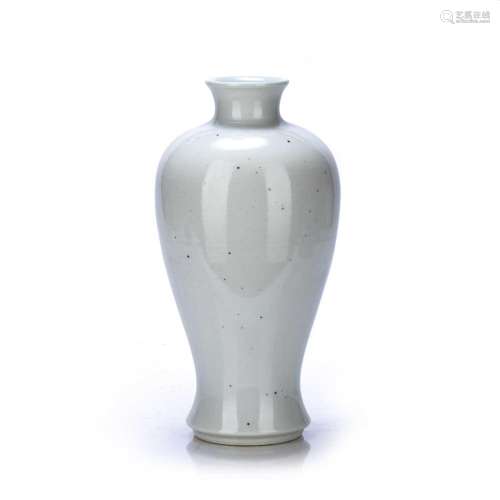 White glazed vase