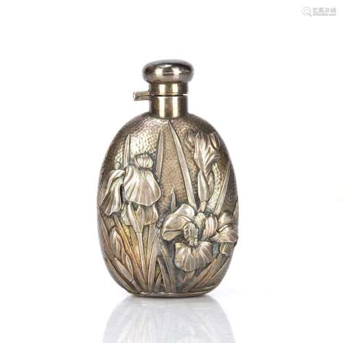 White metal/silver flask