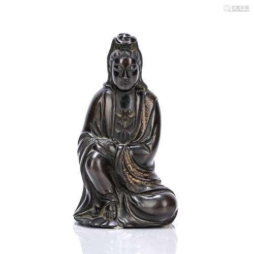 Bronze model of Guanyin