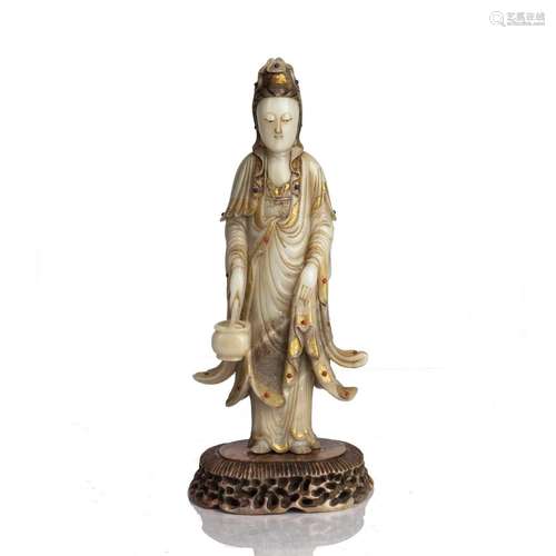 Soapstone figure of Guanyin