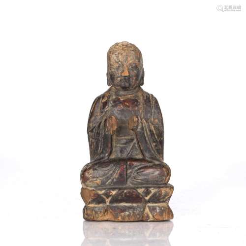 Wooden Buddha figure