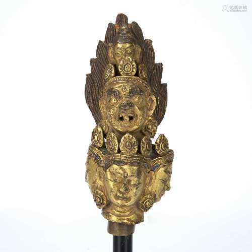 Headpiece of a sceptre or large vajra