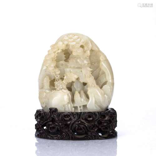 Carved jade boulder