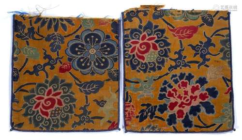 Pair of silk square panels