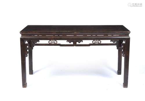 Stained hardwood altar table