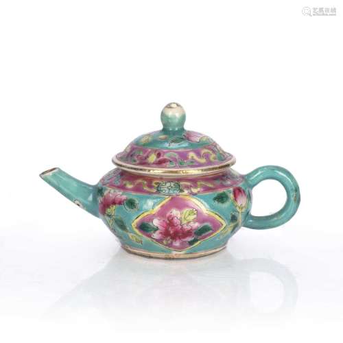 Famille rose ceremonial (wedding) small teapot