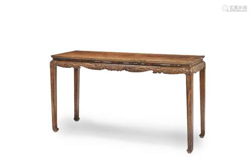 A HUANGHUALI RECTANGULAR TABLE  Mid Qing Dynasty