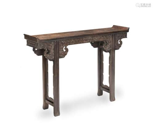 A ZITAN ALTAR TABLE, QIAOTOU'AN  20th century