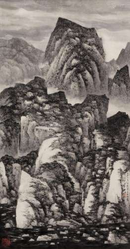 C.C.WANG (WANG JIQIAN, 1907-2003) Mountain Landscape