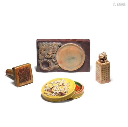 A GROUP OF SCHOLAR'S OBJECTS Qing Dynasty (5)