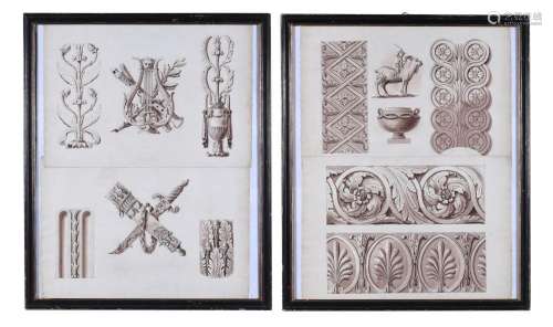 HENRY BAILEY (BRITISH, 1817-1894), FOUR DESIGNS FOR NEO-CLAS...