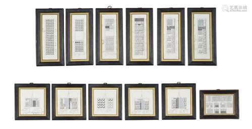 GERMAN SCHOOL (CIRCA 1785), TWELVE DESIGNS FOR FIELD ARTILLE...