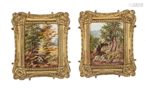 ATTRIBUTED TO EDMUND GILL (BRITISH, 1820-1894), A PAIR OF LA...