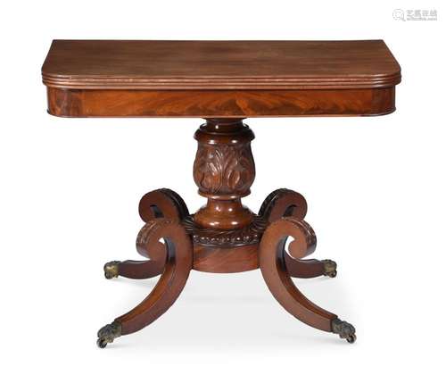 A PAIR OF GEORGE IV MAHOGANY TEA TABLES