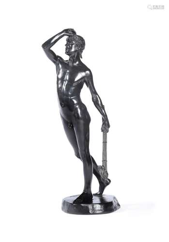 EDWARD ONSLOW FORD RA 1852-1901, A BRONZE MODEL OF A YOUTH P...