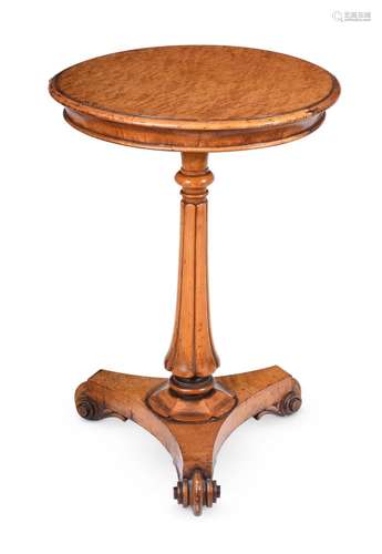 AN EARLY VICTORIAN MAPLE OCCASIONAL TABLE