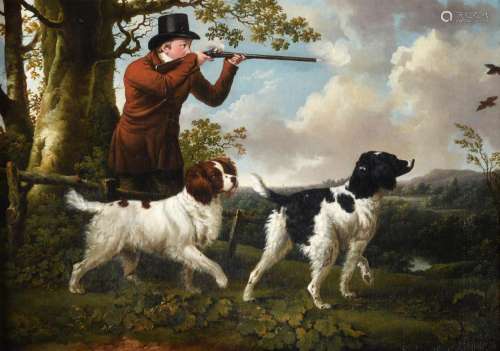 CHARLES TOWNE (1763-1840), A HUNTSMAN WITH TWO SPANIELS