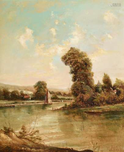 ALFRED H. VICKERS (1834-1919), A RIVER LANDSCAPE