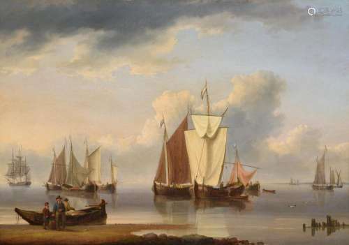 WILLIAM ANDERSON (1757-1837), BARGES IN A CALM