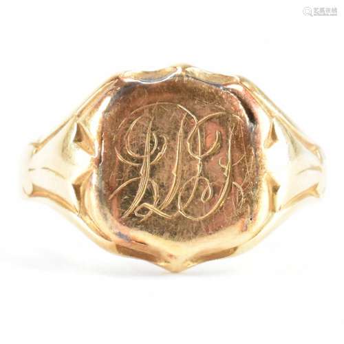 HALLMARKED 18CT GOLD ARMORIAL SIGNET RING