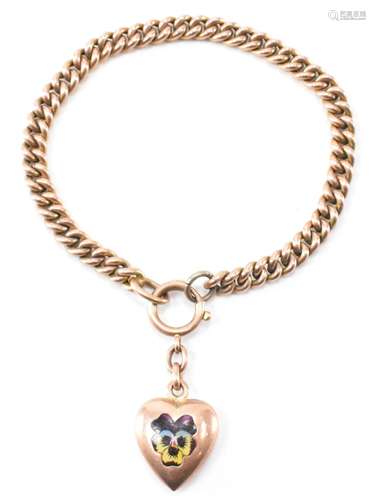 9CT GOLD VICTORIAN PENDANT BRACELET