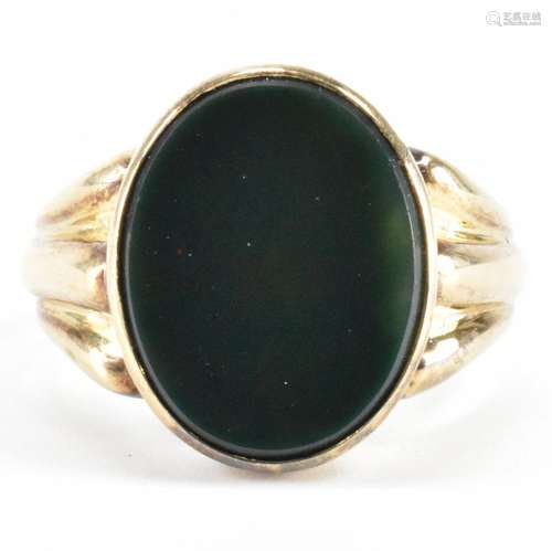 VINTAGE GOLD & BLOODSTONE SIGNET RING