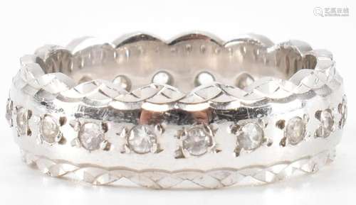 HALLMARKED 18CT WHITE GOLD ETERNITY RING