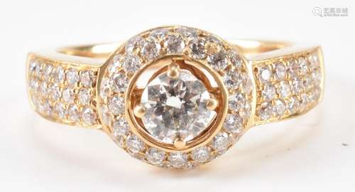 GOLD & DIAMOND CLUSTER RING