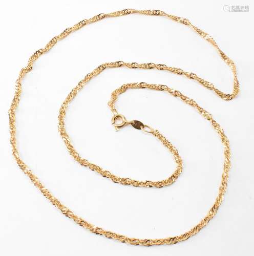 GOLD ROPE TWIST NECKLACE